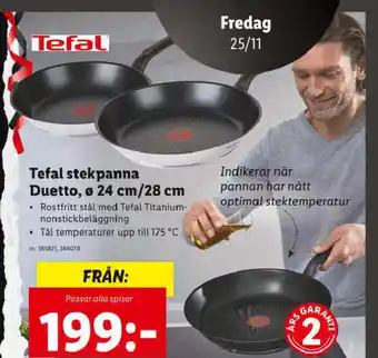 Lidl Tefal Stekpanna Duetto ,ø 24cm/28 cm erbjuda
