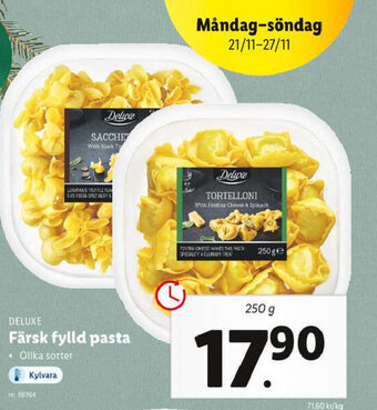 Lidl Deluxe Färsk fylld pasta erbjuda