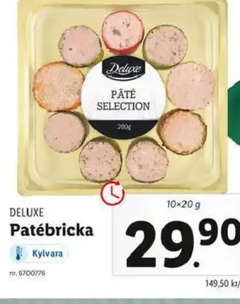 Lidl Deluxe Patébricka erbjuda
