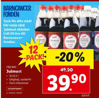 Lidl Freeway Julmust erbjuda