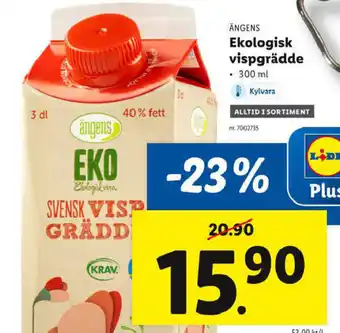 Lidl Ängens Ekologisk vispgrädde erbjuda