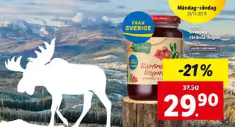 Lidl Maribel Svenska rårörda lingon erbjuda