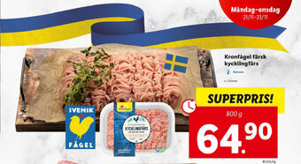 Lidl Kronfågel Färsk kycklingfärs erbjuda