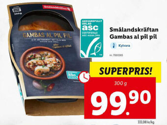 Lidl Smålandskräftan Gambas al pil pil erbjuda