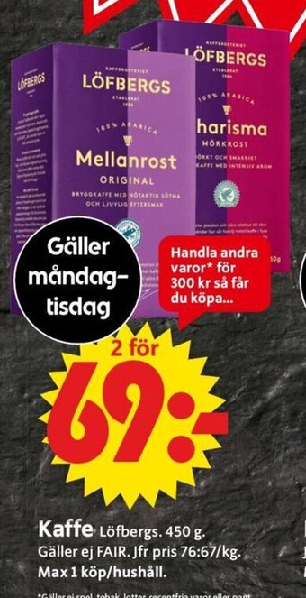ICA Supermarket Kaffe erbjuda