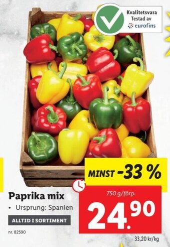 Lidl Paprika Mix erbjuda