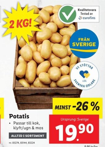 Lidl Potatis erbjuda