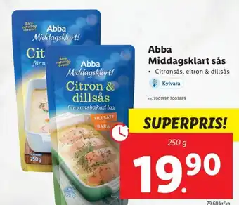Lidl Abba Middagsklart Sås erbjuda
