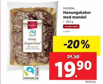 Lidl Honungskakor Med Mandel erbjuda