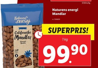 Lidl Naturens Energi Mandlar erbjuda