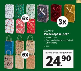 Lidl Presentpåse, Set erbjuda