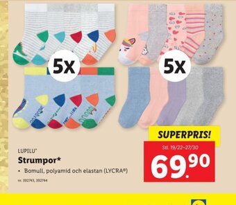 Lidl Strumpor erbjuda