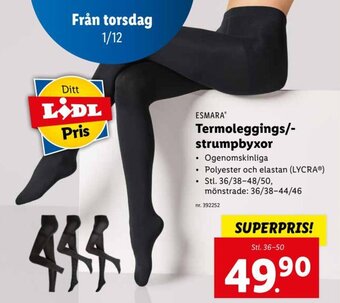 Lidl Termoleggings/-Strumpbyxor erbjuda
