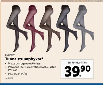 Lidl Tunna Strumpbyxor erbjuda