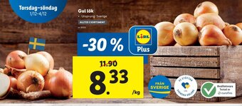 Lidl Gul lök erbjuda