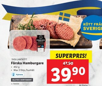 Lidl Färska Hamburgare erbjuda