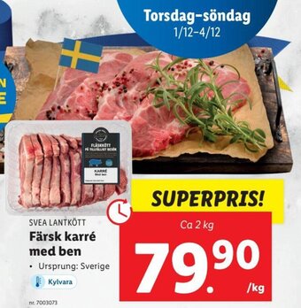 Lidl Färsk Karré Med Ben erbjuda