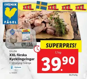 Lidl XXL Färska Kycklingvingar erbjuda