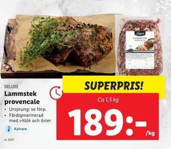 Lidl Lammstek Provencale erbjuda