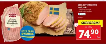 Lidl Scan Adventsskinka Med Svål erbjuda