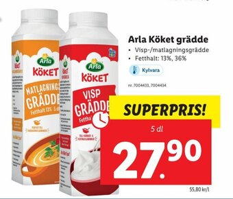 Lidl Arla Köket Grädde erbjuda