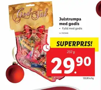 Lidl Julstrumpa Med Godis erbjuda