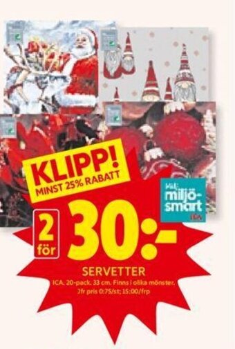 ICA Kvantum Servetter erbjuda