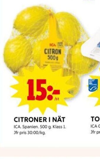 ICA Kvantum Citroner i Nät erbjuda