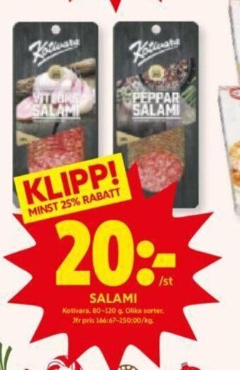ICA Kvantum Salami erbjuda