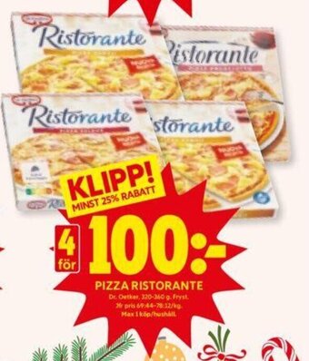ICA Kvantum Pizza Ristorante erbjuda