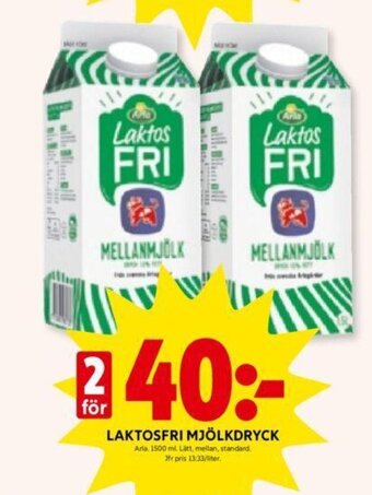 ICA Kvantum Laktosfri Mjölkdryck erbjuda