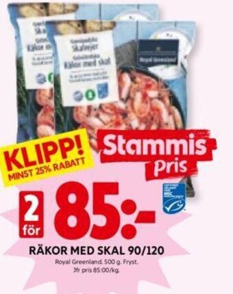 ICA Kvantum Räkor med Skal 90/120 erbjuda