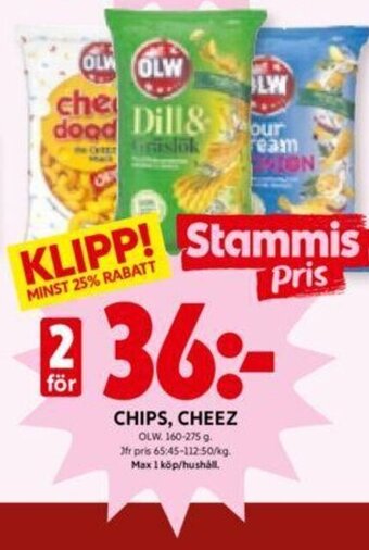 ICA Kvantum Chips, Cheez erbjuda