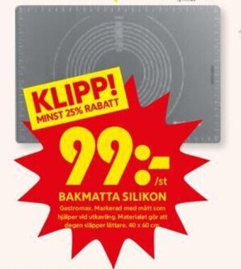 Bakmatta Silikon
