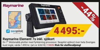 Erlandsons Brygga Raymarine element 7s inkl. sjökort erbjuda