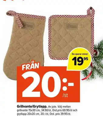 Grillvante/grytlapp