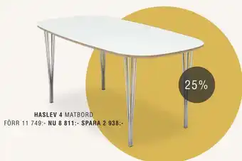 ILVA Haslev 4 matbord erbjuda