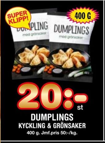 Nya Pulsen Dumplings erbjuda