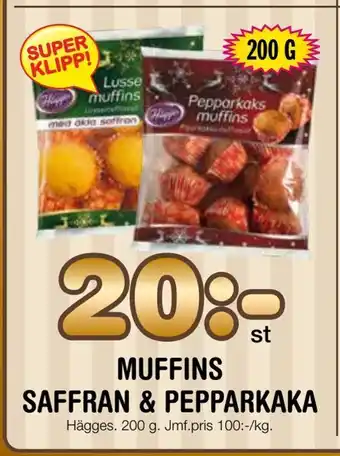 Muffins saffran & pepparkaka