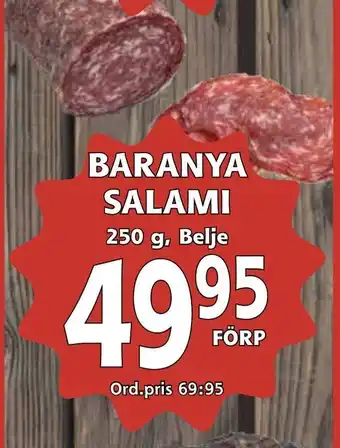 Supergrossen Baranya salami erbjuda