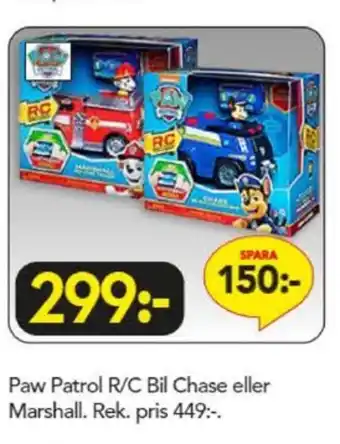 Paw patrol radiostyrda leksaker