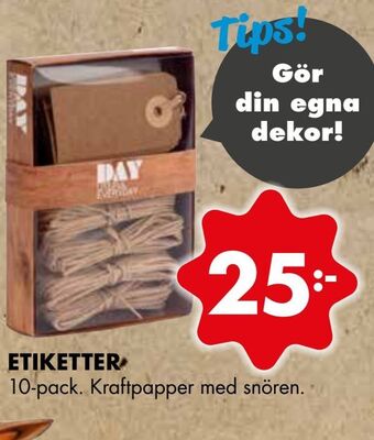 ÖoB Etiketter erbjuda