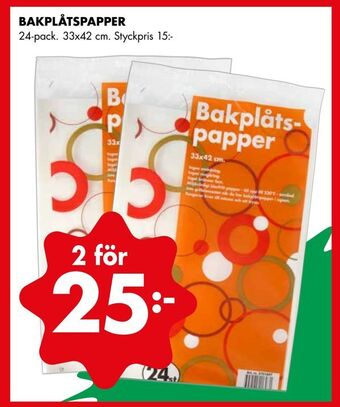 ÖoB Bakplåtspapper erbjuda