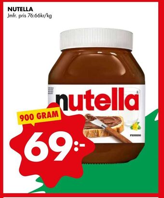 ÖoB Nutella erbjuda