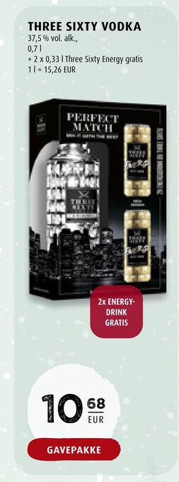 Scandinavian Park Three sixty vodka erbjuda