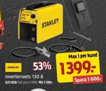Jula Stanley Invertersvets 130A erbjuda