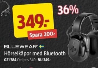 Jula Bluewear Hörselkåpor med Bluetooth erbjuda
