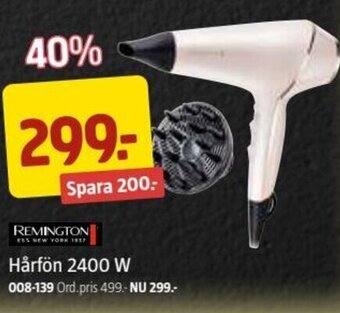 Jula Remington Hårfön 2400 W erbjuda