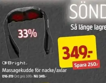 Jula Bright Massagekudde för nacke/ axlar erbjuda