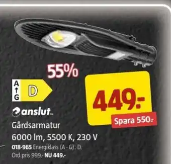 Jula Anslut Gårdsarmatur 6000 Im,5500 K, 230 V erbjuda